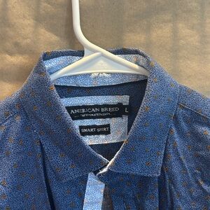 American Breed Blue Patterned Men's Shirt